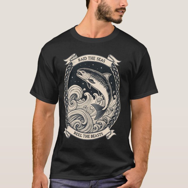 Camiseta Reel the Beasts u2013 Norse Knotwork Mythology Vik (Anverso)