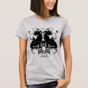 Camiseta Reelaboración de leones vintage con Swirls
