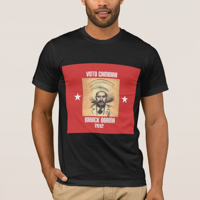 Camiseta Reelecto Obama: Viva el alcohol de Zapata (Anverso)