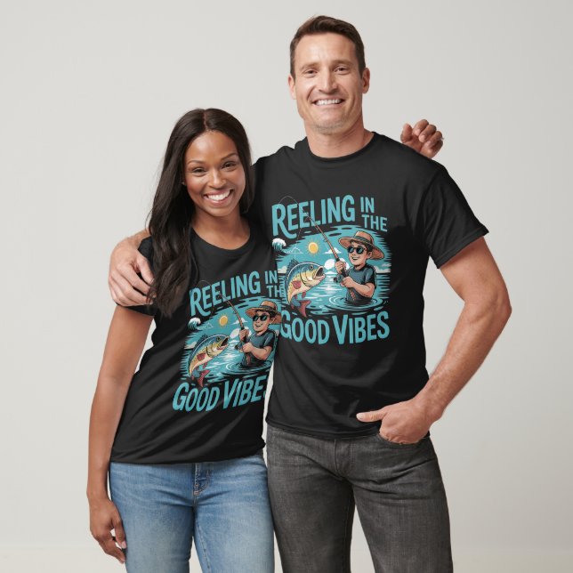 Camiseta Reeling Good Vibes Fishing Fun (Unisexo)