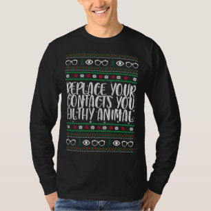 Camiseta Reemplace sus contactos con Animal Optometry Chris