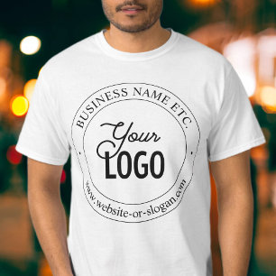 Camiseta Reemplazo de logotipo fácil y texto personalizable