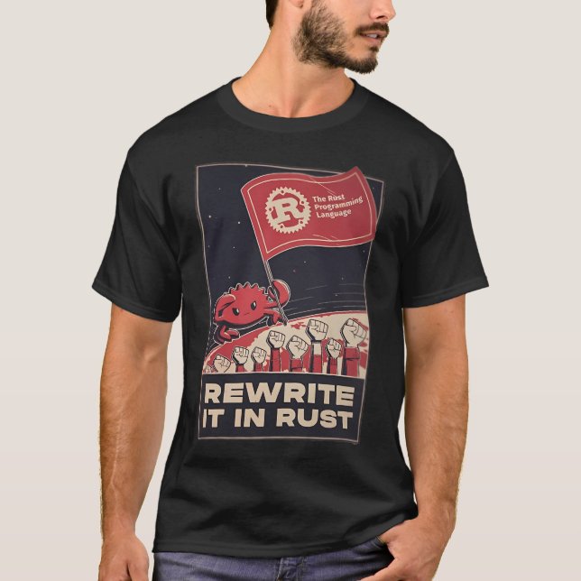 Camiseta Reescribirlo En Rust The Rust Programming Language (Anverso)