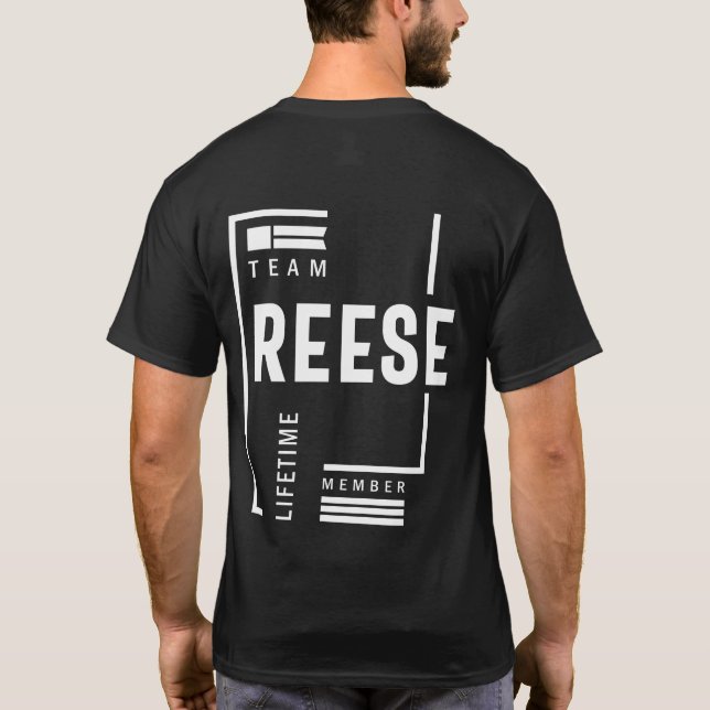 Camiseta Reese Personalized Name Birthday Gift (Reverso)