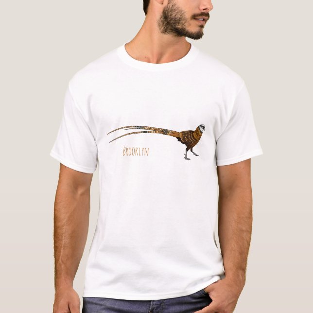 Camiseta Reeves's pheasant bird cartoon illustration  (Anverso)