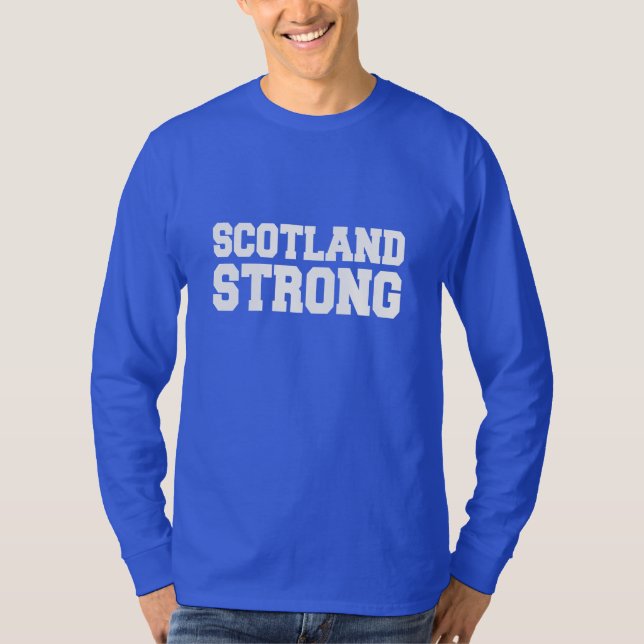 Camiseta Referéndum en Escocia sobre azul (Anverso)