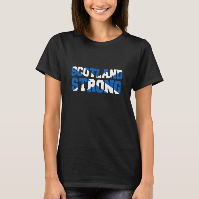 Camiseta Referéndum en Escocia sobre azul (Anverso)
