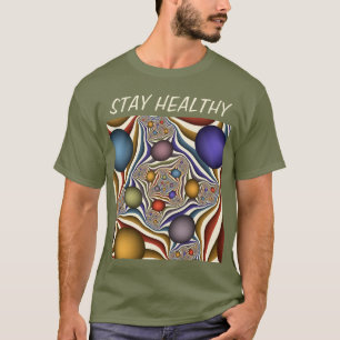 Camiseta Reflejando arte fractal colorido y moderno abstrac