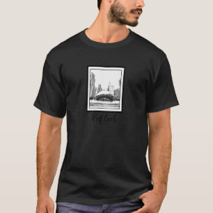 Camiseta Reflejar Arte Fotográfico de Chicago Bean Illinois