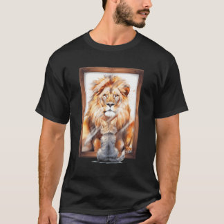 Camiseta Reflejar Reflexión De Gato A León