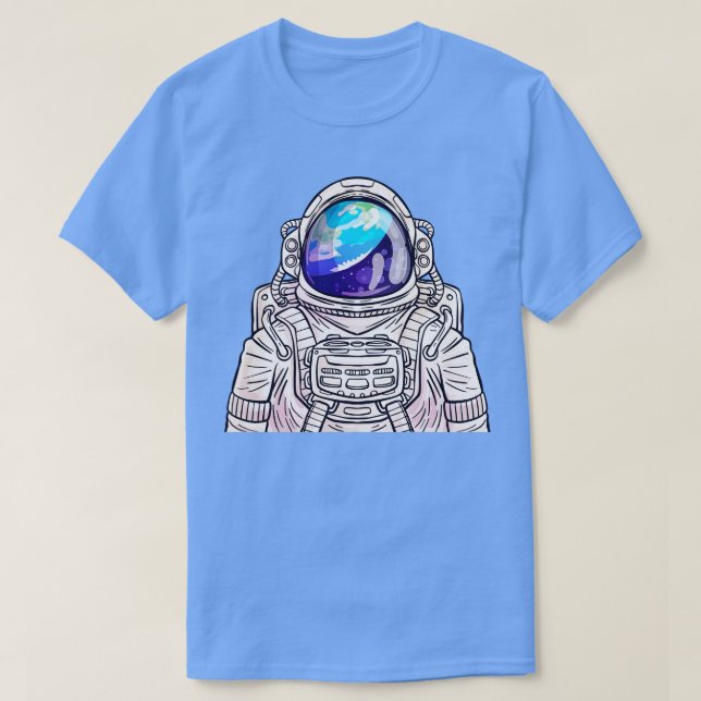 Camiseta Reflejo terrestre astronauta (Diseño del anverso)