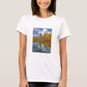 Camiseta Reflejos de estanque en otoño, Maine
