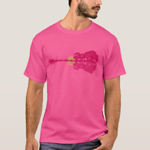 Camiseta Reflejos del lago de guitarra Música y amante de l