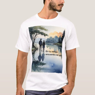 Camiseta Reflejos en el Agua: Ilustración Minimalista en Ac