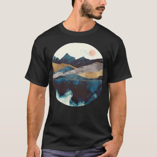 Camiseta Reflexión de la montaña azul