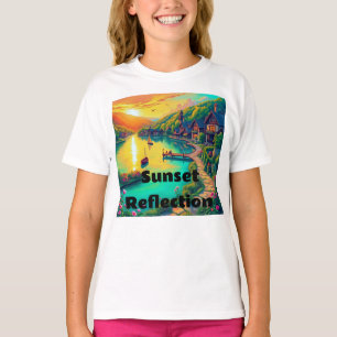 Camiseta Reflexión de la puesta de sol serena