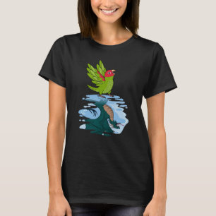 Camiseta Reflexión de loro y dragón I cereza cabeza Conure