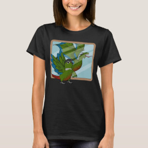 Camiseta Reflexión de loro y dragón I Conuro de mejilla ver