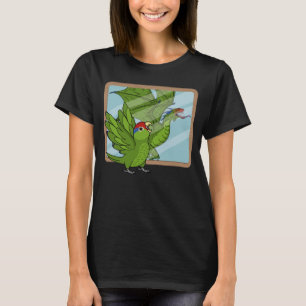 Camiseta Reflexión de loro y dragón I Encabezamiento rojo m