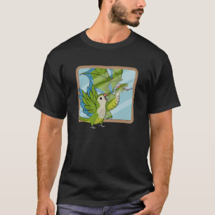 Camiseta Reflexión de loro y dragón I Paraíso verde de monj