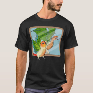 Camiseta Reflexión de loro y dragón I piña de mejilla verde