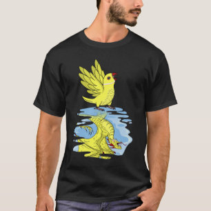 Camiseta Reflexión de loro y dragón I Ringnec indio amarill