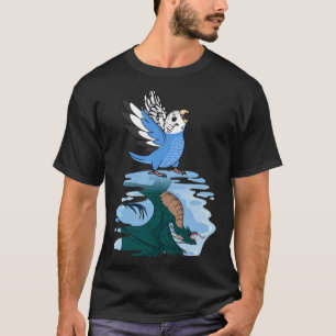 Camiseta Reflexión de loro y dragón sobre el Budgie Budgeri