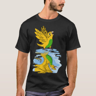 Camiseta Reflexión de loro y dragón sobre el Budgie Budgeri