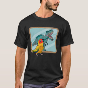 Camiseta Reflexión de loro y rex en la envoltura solar