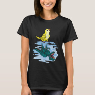 Camiseta Reflexión de loro y rex en Lutino Monk Parakeet Qu
