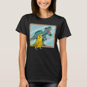 Camiseta Reflexión de loro y rex I Bud amarillo Lutino Budg
