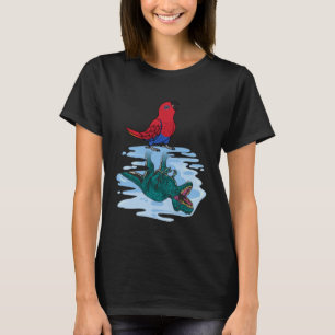 Camiseta Reflexión de loro y sexo en Eclectus femenino