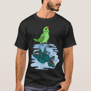Camiseta Reflexión de loro y sexo I Ringneck indio verde