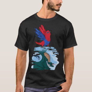 Camiseta Reflexión de loros y dragones en ectus femenino 2