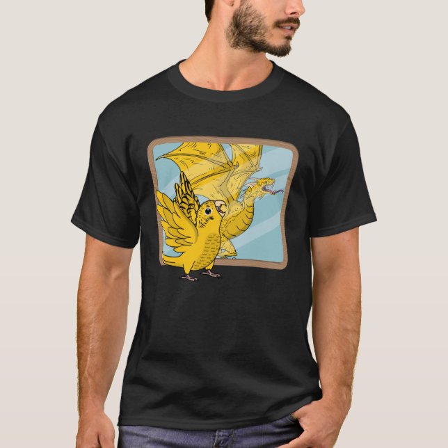 Camiseta Reflexión de loros y dragones I Bugie de Lutino am (Anverso)