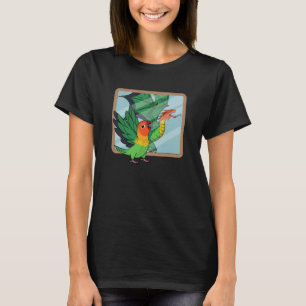 Camiseta Reflexión de loros y dragones I Fischers Lovebird
