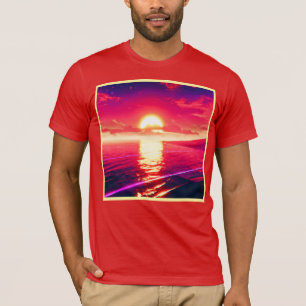 Camiseta Reflexión digital de la onda de sintonización del