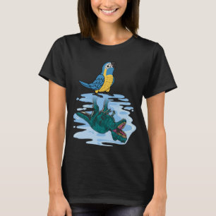 Camiseta Reflexión loro y rex I Macao azulado