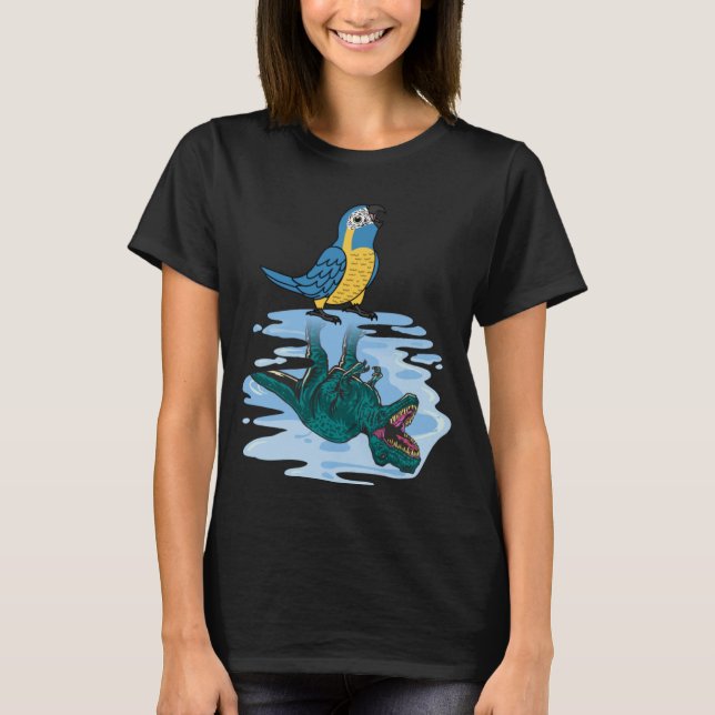 Camiseta Reflexión loro y rex I Macao azulado (Anverso)