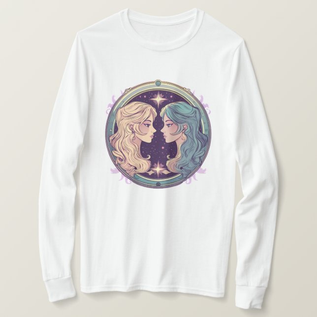 Camiseta Reflexión Mística de Géminis (Anverso del diseño)