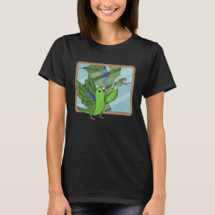 Camiseta Reflexión sobre el loro y el dragón en el pergamin