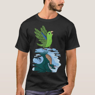 Camiseta Reflexión sobre el loro y el dragón en el pergamin