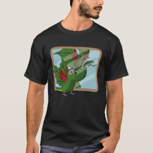 Camiseta Reflexión sobre el loro y el dragón en Hahns Macaw