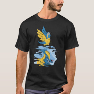 Camiseta Reflexión sobre el loro y el dragón I Macao azulad