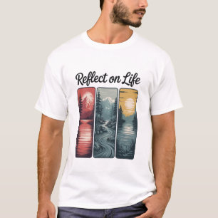 Camiseta Reflexiona sobre la vida Lago Inspirador Conscient