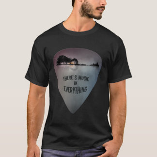 Camiseta Reflexiones de lago con problemas de púa de guitar