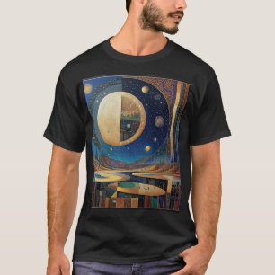 Camiseta Reflexiones lunares: luna majestuosa y celestial