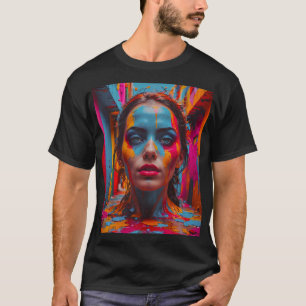 Camiseta Reflexiones vívidas en el caos colorido
