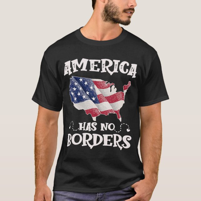 Camiseta Reforma antiinmigración Estados Unidos No hay fron (Anverso)