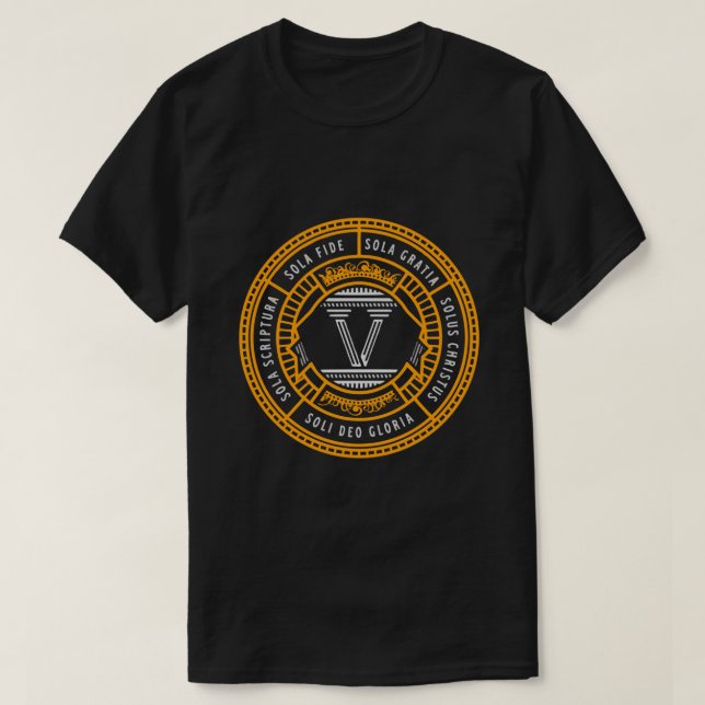 Camiseta Reforma cristiana protestante Sola Scriptura 5 (Diseño del anverso)
